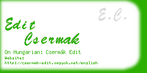 edit csermak business card
